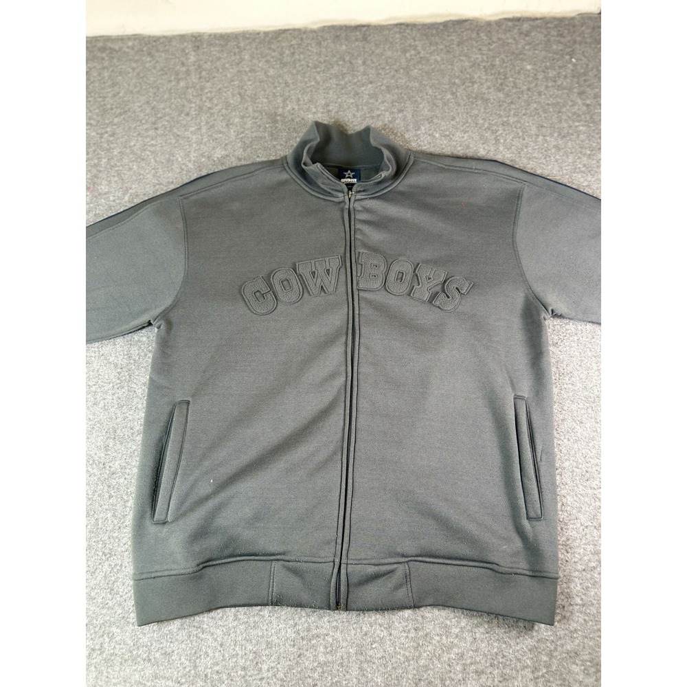 NFL Dallas Cowboys Full Zip Jacket - Mens Size XL Large Gray - Picture 4 of 7